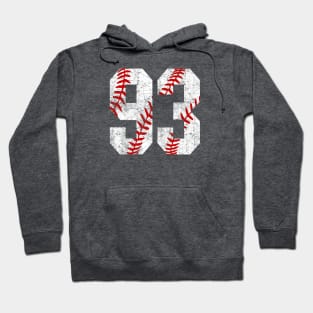 Vintage #93 Baseball Laces Baseball Mom Jersey Love Baseball Hoodie